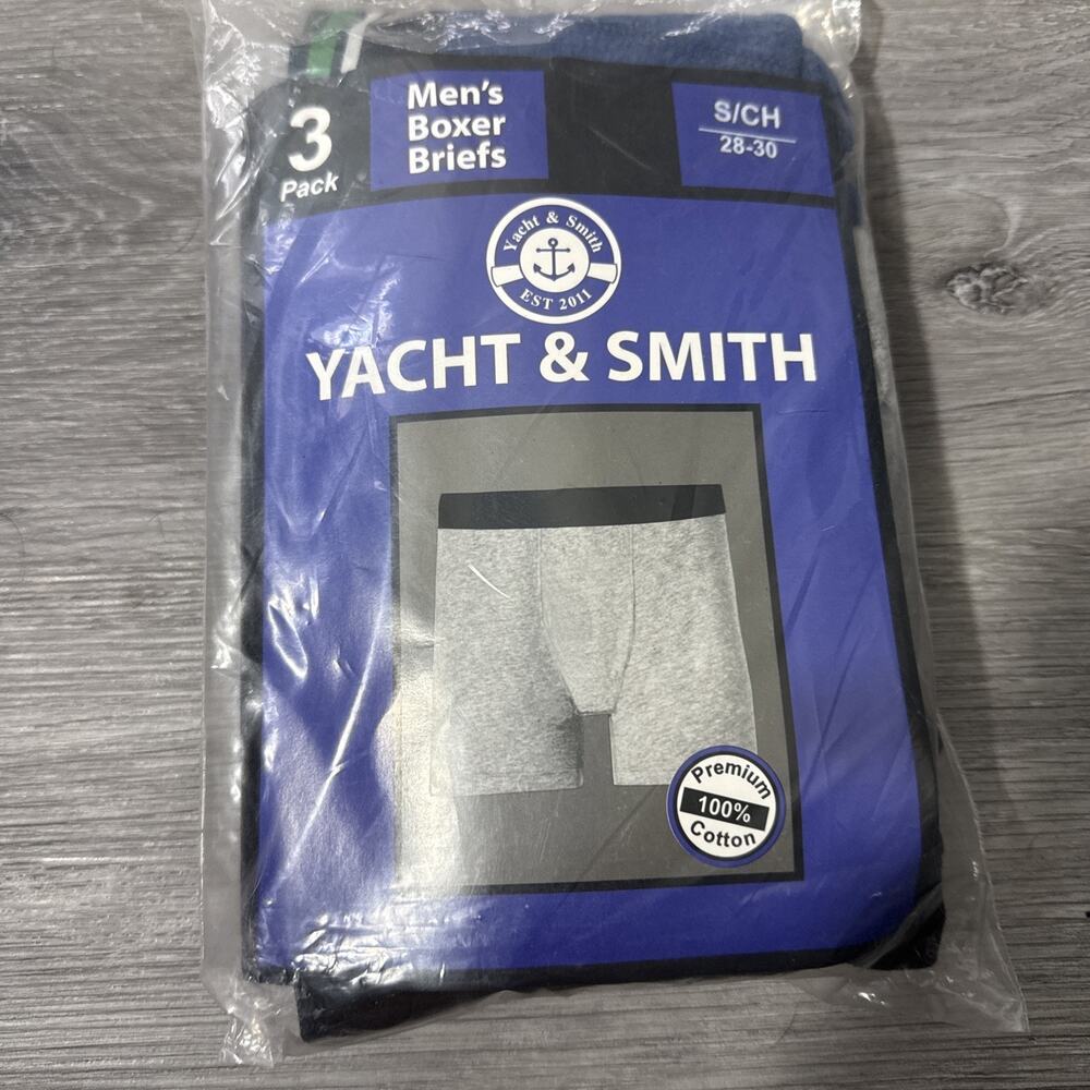 4 for $20 Men’s Yacht & Smith Boxer Briefs, 3 Pack, Small